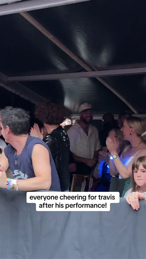 cheering up mom missax|Swift's Parent & Paul Cheering up Travis Kelce at VIP tent.